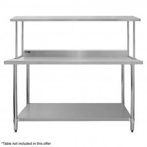 Kukoo Single Tier Steel Over-Shelf 1800mm - Silver by Kukoo