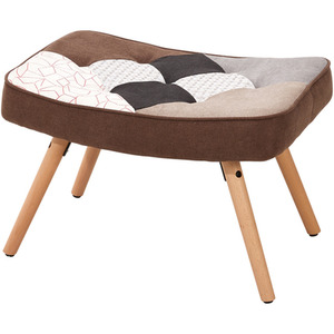 Upholstered Wingback Armchair with Footstool by Livingandhome