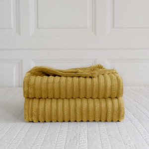 Snug Soft Chunky Ribbed Cord Plush Throw Blanket by Velosso