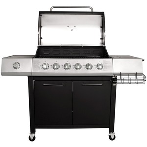 Gas BBQ Grill 7 Burner Black - Black