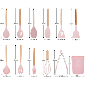 11-piece Silicone Kitchen Utensil Set Nonstick Cookware by Livingandhome