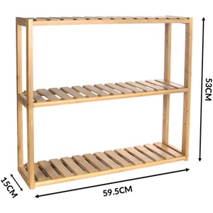 Natural 3 Tier Bamboo Shelves - Wood by Maison & White