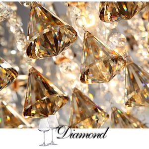 Genuine K9 Crystal Flush Ceiling Light Round Chandelier 3 Colours by WDW