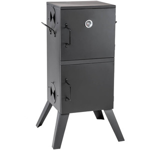 Smoker with Temperature Display - Black by tectake