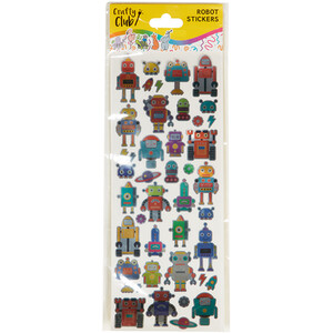 Robot Stickers Sheet by Crafty Club