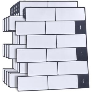 Metro Glossy 3D Stick on Tile Sticker - White by Walplus