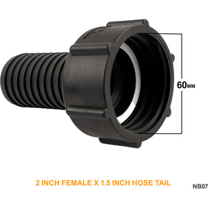 IBC S60x6 (2 inch) Female to (2 inch) Hose Tail by DNA PACKAGING LTD