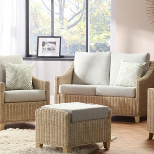 Dijon Natural Footstool in Pebble - Neutral by Desser