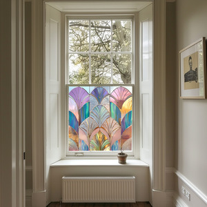 Petina Art Deco Stained Glass Privacy Window Film by Creative Printing Solutions