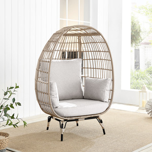 Garden Egg Chair - Beige by FurnitureboxUK