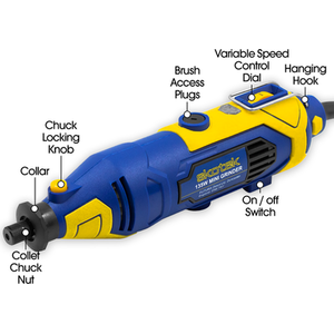 Rotary Tool Kit 80pc Accessory Set and Storage Case - Blue by Skotek