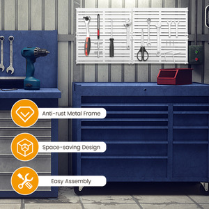 4 Pieces Magnetic Panel Tool Holder - White by Costway