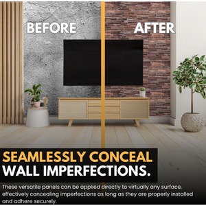 3D Wall Panels (96x48 cm) PVC Cladding Panel Rock Stone Effect by NOVECRAFTO