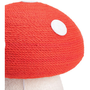 Sisal Mushroom Cat Scratching Post - Red by Livingandhome