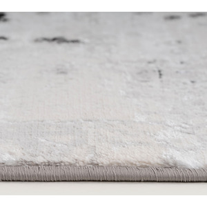 Silver Grey Modern Distressed Abstract Area Rug by The Rug House