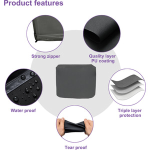 Heavy Duty Waterproof UV Outdoor BBQ Grill Protective Cover - Grey / XL BBQ Cover by Home Source