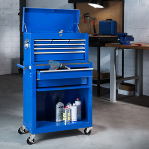 Tool Chest with 8 Drawers - Blue by tectake