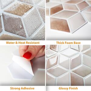 Walplus 3D Glossy Tile Stickers by WALPLUS