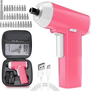 Electric Screwdriver Set 3.6V Rechargeable - Pink