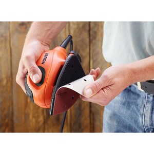 BLACK+DECKER 55W Corded Mouse Sander & 6 Sanding Sheets by Black + Decker