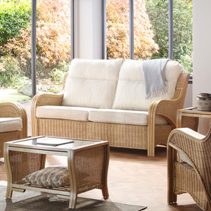 Opera Indoor Rattan Large 3 Seater Sofa in Jasper - Light Oak by Desser