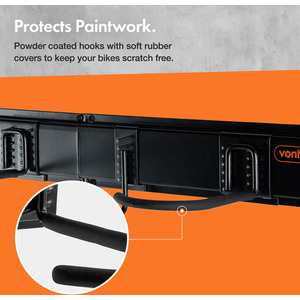 Set of 3 Helmet and Bike Wall Mounts - Black by VonHaus