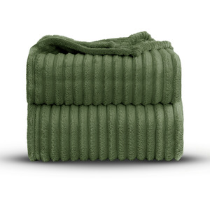 Snug Soft Chunky Ribbed Cord Plush Throw Blanket by Velosso