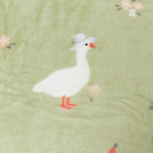 Spring Farm Animals Fleece Throw - Green by My Home