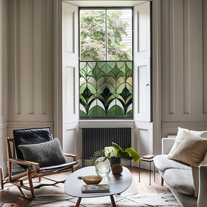 Bacoli Art Deco Stained Glass Privacy Window Film by Creative Printing Solutions