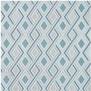 Halcyon Geometric Wallpaper - Teal by Prestigious Textiles