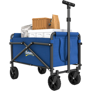 Outsunny 41L Festival Trolley on Wheels - Blue by Outsunny