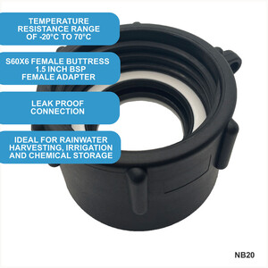 IBC S60x6 (2 inch) Female to (2 inch) BSP Female by DNA PACKAGING LTD