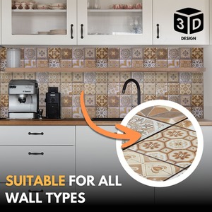 3D Wall Panels (96x48 cm) PVC Cladding Panel Mediterranean Pattern by NOVECRAFTO