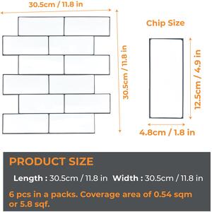 Glossy Retro 3D Backsplash Tile Stickers by WALPLUS