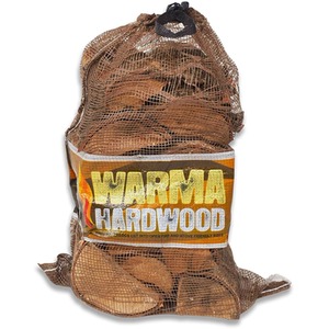Warma Kiln Dried Hardwood Firewood Logs Real Wood Logs 25L Net - Brown / 21kg by Warma