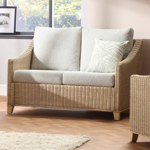 Dijon Rattan Conservatory 2 Seater Sofa in Pebble - Neutral by Desser