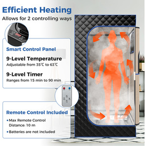 Portable Steam Sauna for Home - Black by GAINOOM