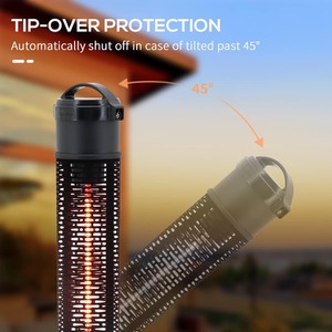 Table Top Patio Tower Heater - Black