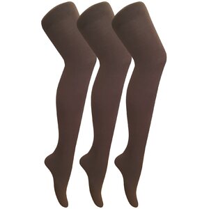 3 Pair Coloured Opaque 80 Denier Plain Block Colour Tights by Sock Snob