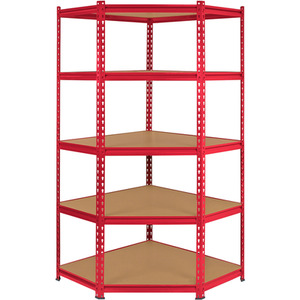 Red Monster Racking Z Rax Corner Storage Shelf Unit - Red by Monster Racking