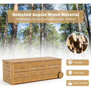 180L Patio Storage Deck Box - Brown by GAINOOM