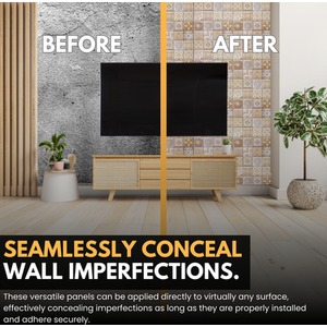 3D Wall Panels (96x48 cm) PVC Cladding Panel Mediterranean Pattern by NOVECRAFTO