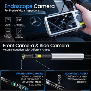 5mm Dual Camera Probe Cavity Endoscope with 5 inch HD IPS Colour Screen by UK Inspection Camera
