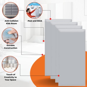 Self Adhesive Padded Wall Panels (60x25cm) Peel and Stick Wall Cushion by NOVECRAFTO