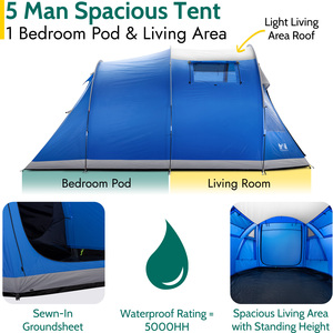 Stannon 5 Man Tunnel Tent - Blue by Trail