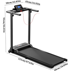 Foldable Low-Noise Home Walking Treadmill with Water Bottle Rack by Livingandhome