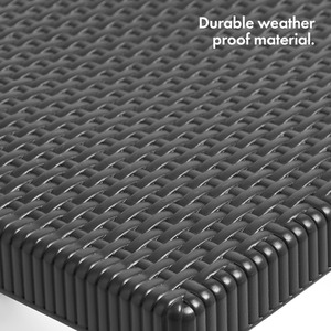 Set of 2 Rattan Effect Folding Garden Chairs - Grey by VonHaus