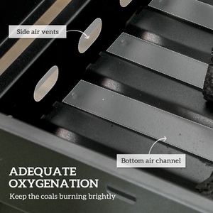 Outsunny Portable Charcoal Grill - Black / 20cm by Outsunny