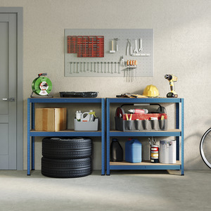 5 Tier Heavy Duty Adjustable Steel Garage Shelving Unit - 875kg Weight Capacity - Blue / 40cm by Vida Designs