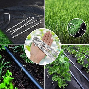U Tent Peg - Weed Control Pegs - Silver by Garden Mile
